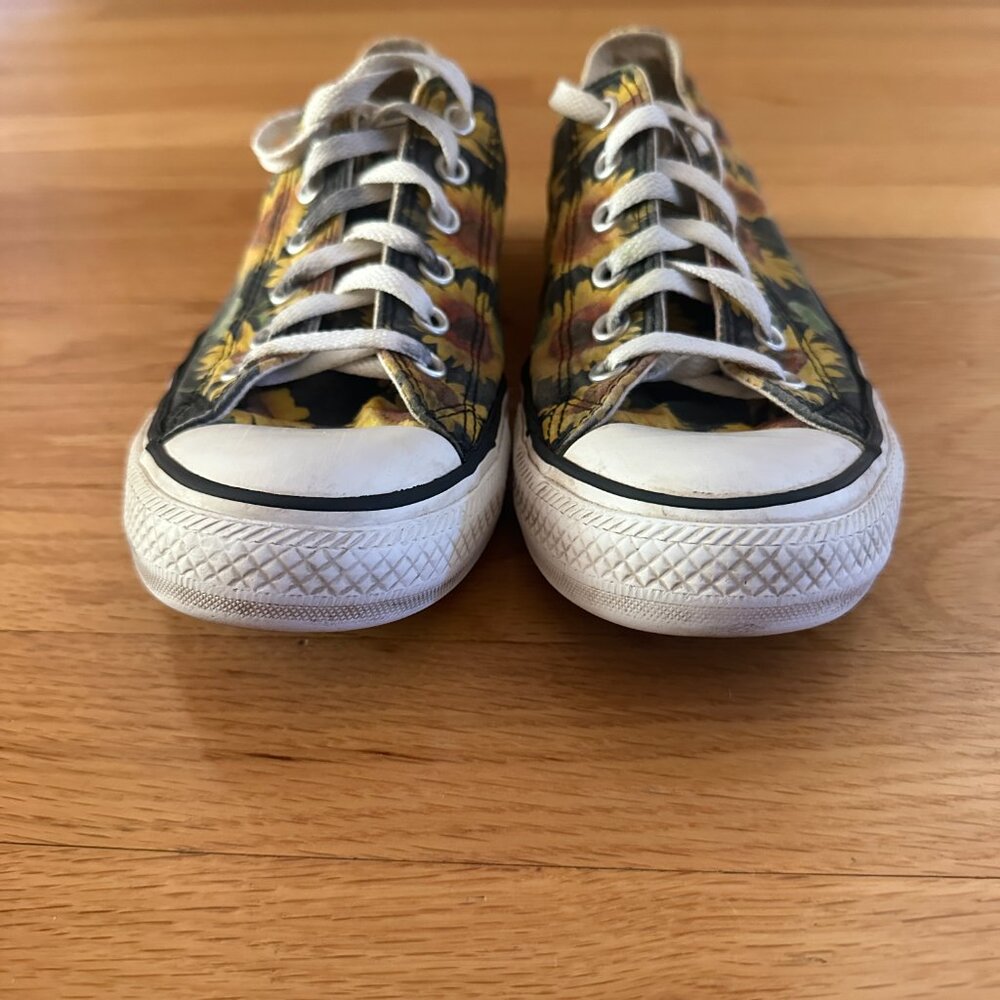 Converse Women's Sunflower Print Low Top Sneakers - Yellow/Black - Picture 2 of 15